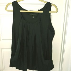 Draped Front Navy Blouse - Size 14